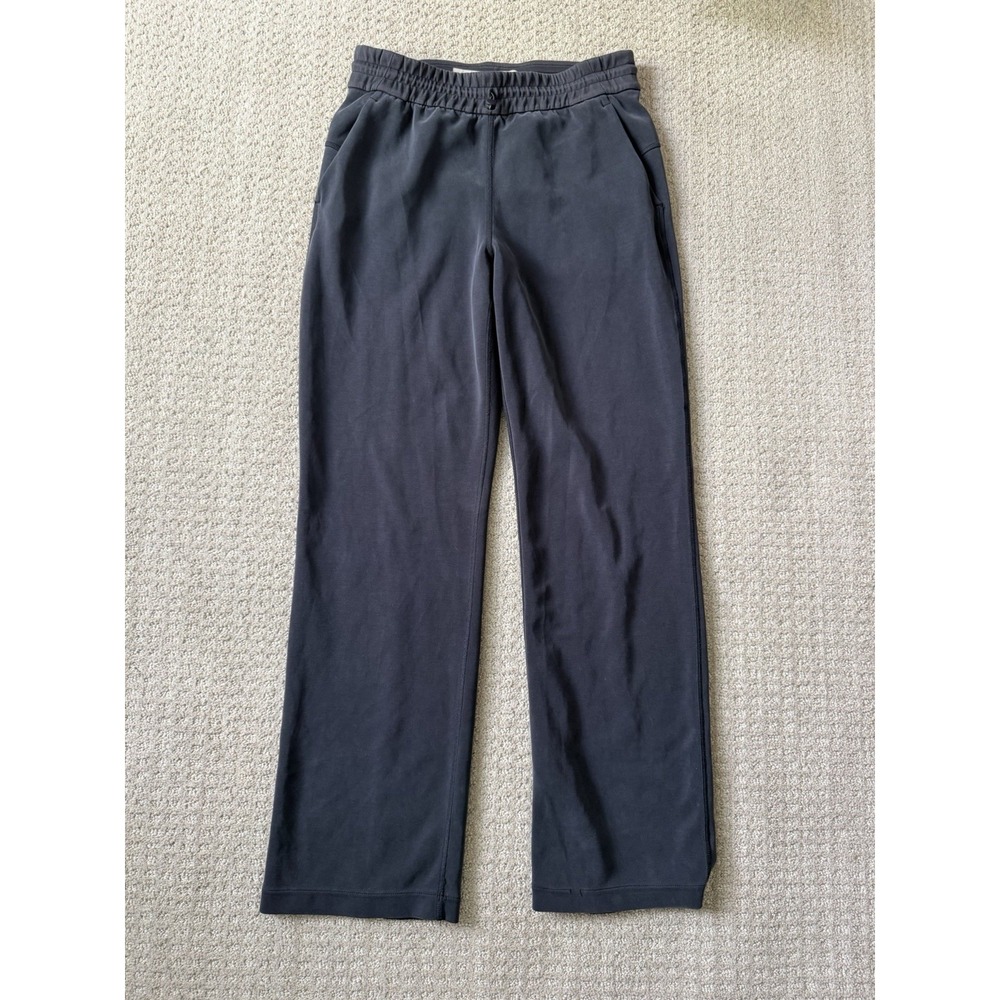 Lululemon Pants Womens 6 True Navy Softstreme High Rise Regular Flowy Wide Leg